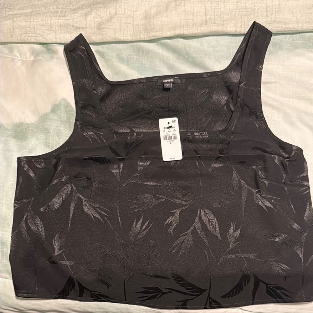 Express Size M Black Floral Women's Top